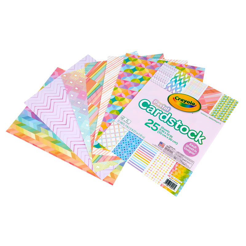 Pastel Cardstock 25 Sheets Crayola