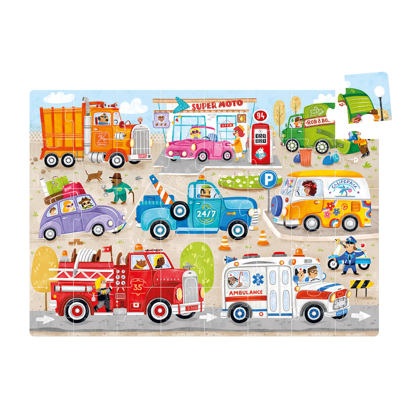 Moto Jumbo Puzzle Cars, 3+ Years