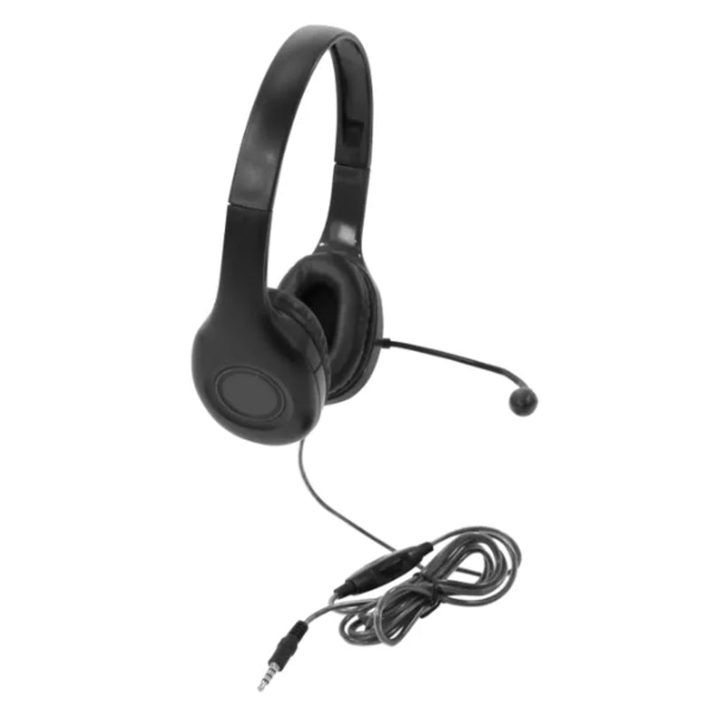 Blk On Ear Headset W/gooseneck Mic & 3.5mm Trrs Plug