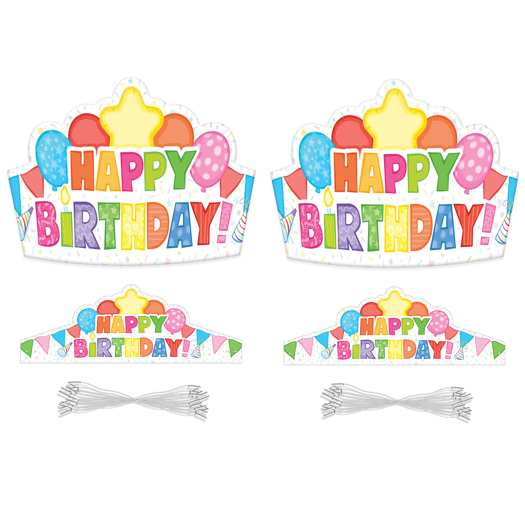 (2 Pk) Happy Birthday Crowns