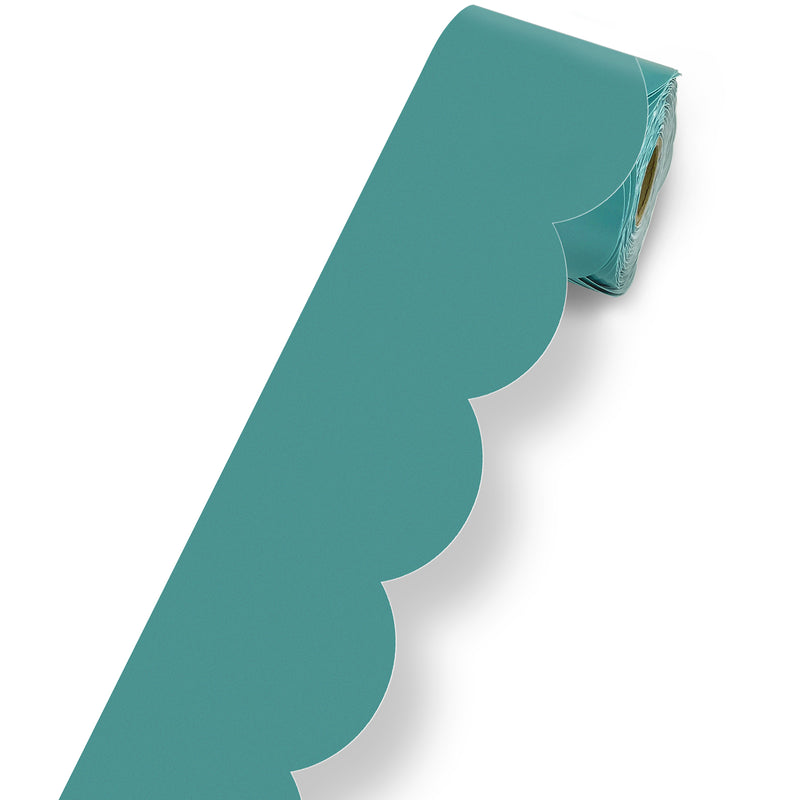 We Belong Teal Rolled Borders Scalloped
