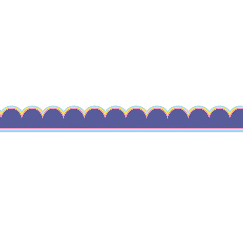 Pop Of Purple Scalloped Border We Stick Together