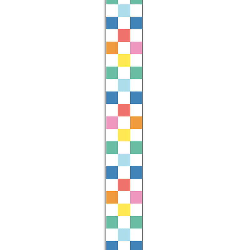 Checkered Rainbow Straight Border We Stick Together