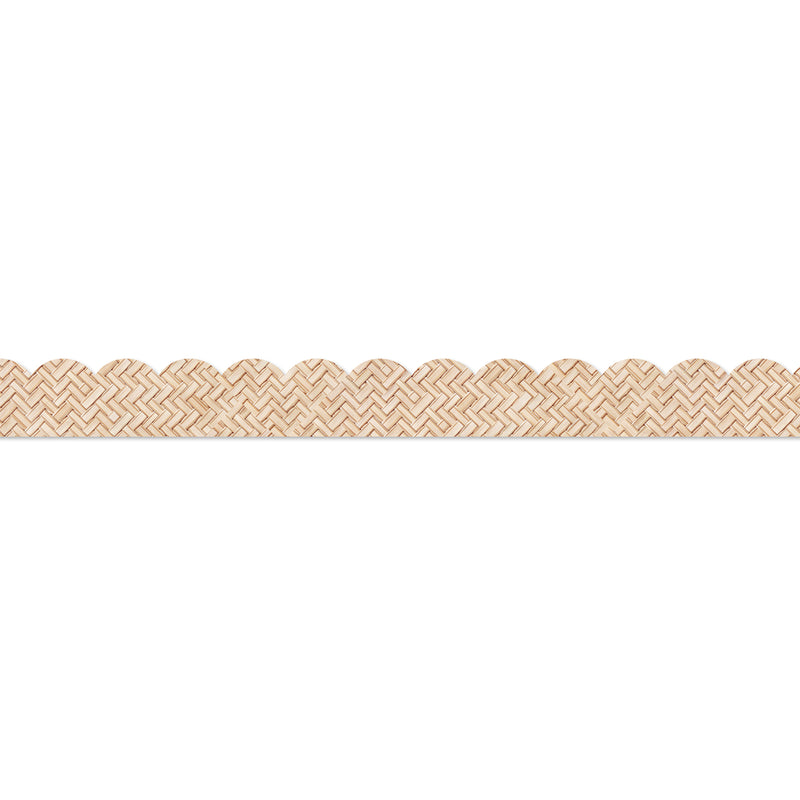 Woven Bamboo Scalloped Border True To You