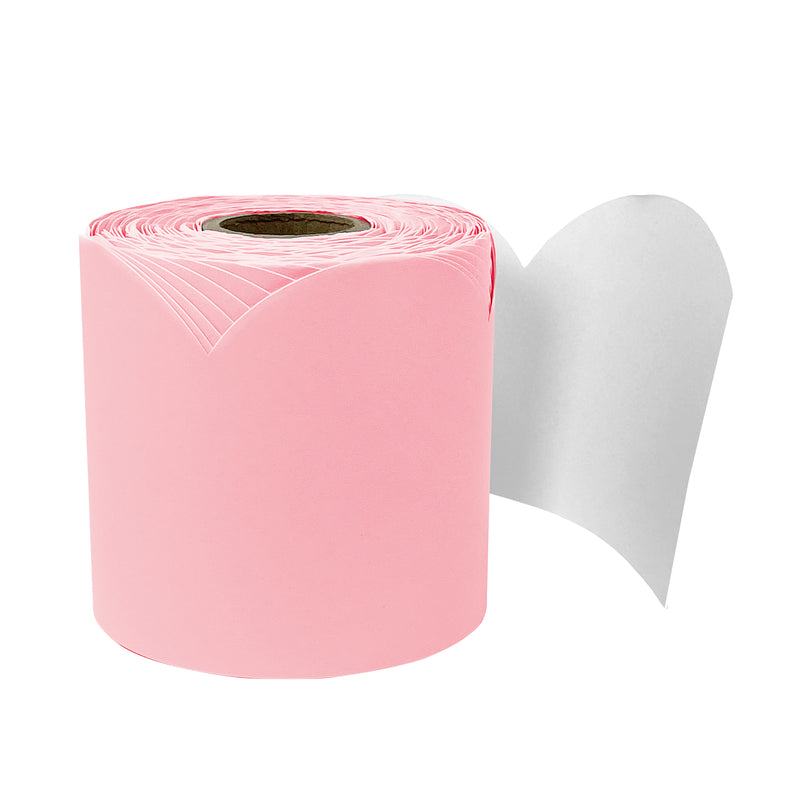 Dusty Rose Rolled Scalloped Borders