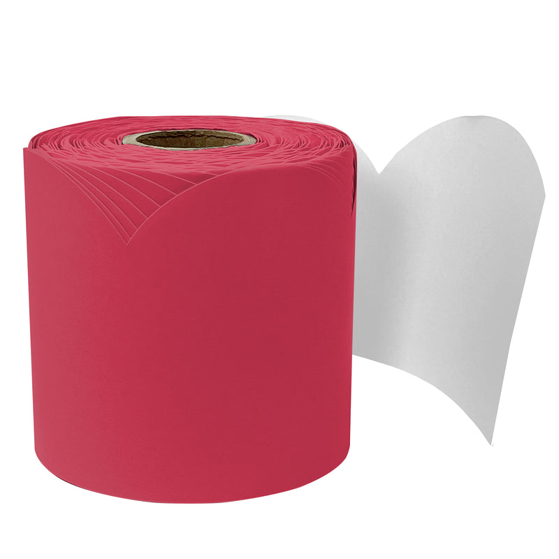 Berry Red Rolled Scalloped Borders
