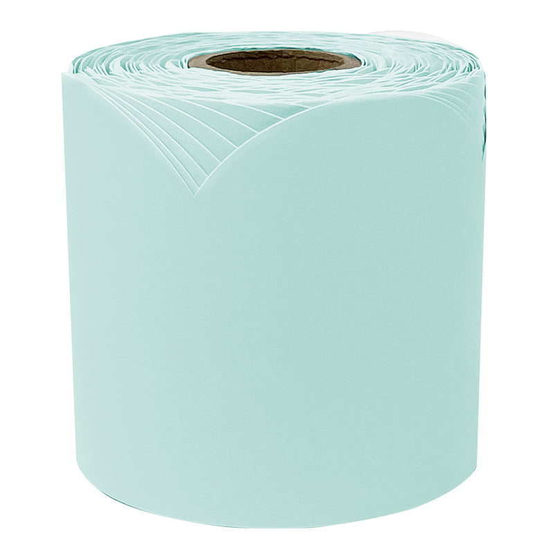 Sea Glass Green Rolled Borders Scalloped