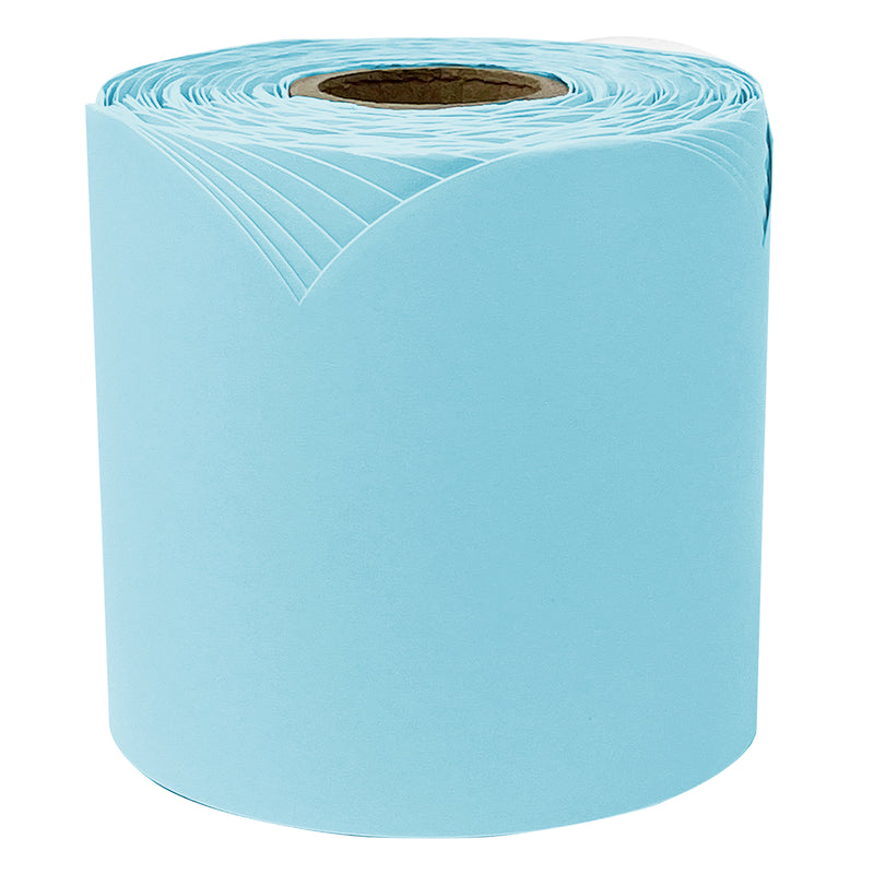 Sky Blue Rolled Scalloped Borders