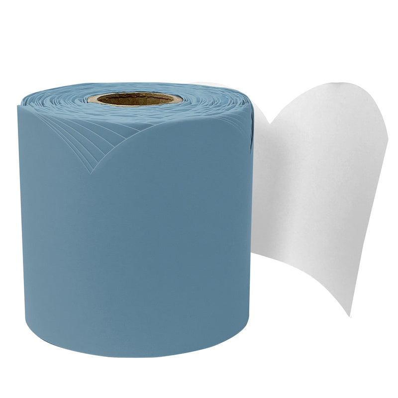 Stone Blue Rolled Scalloped Borders