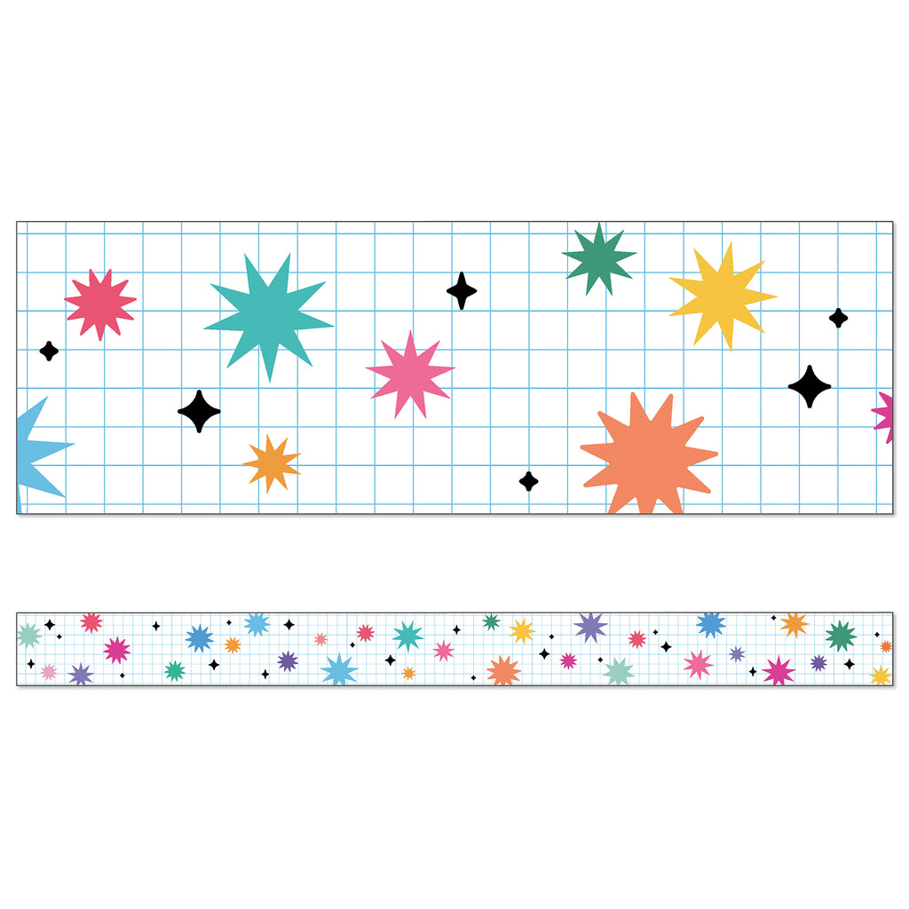 Bursts & Twinkles Straight Borders Happily Ever Elementary Retro Remx