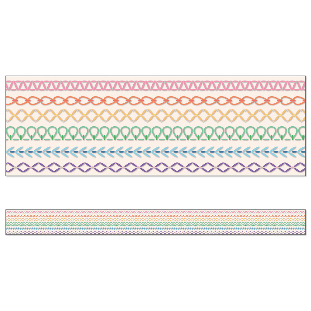 Rainbow Stitched Border Crafty & Cool