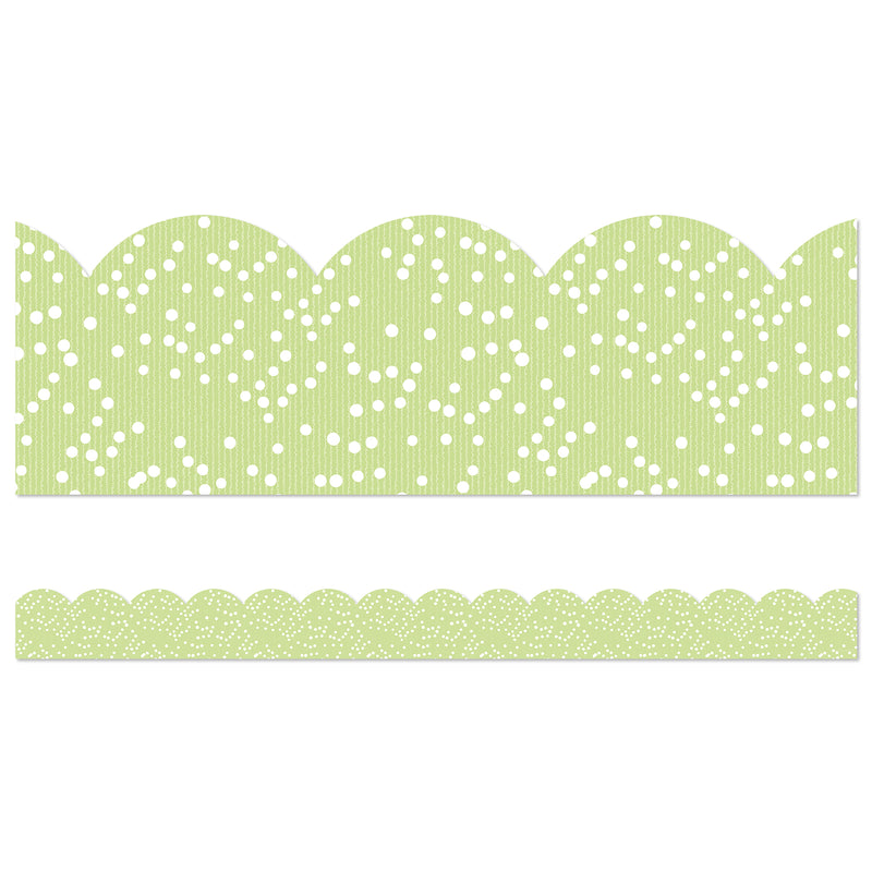 Light Green W/dots Border Crafty & Cool