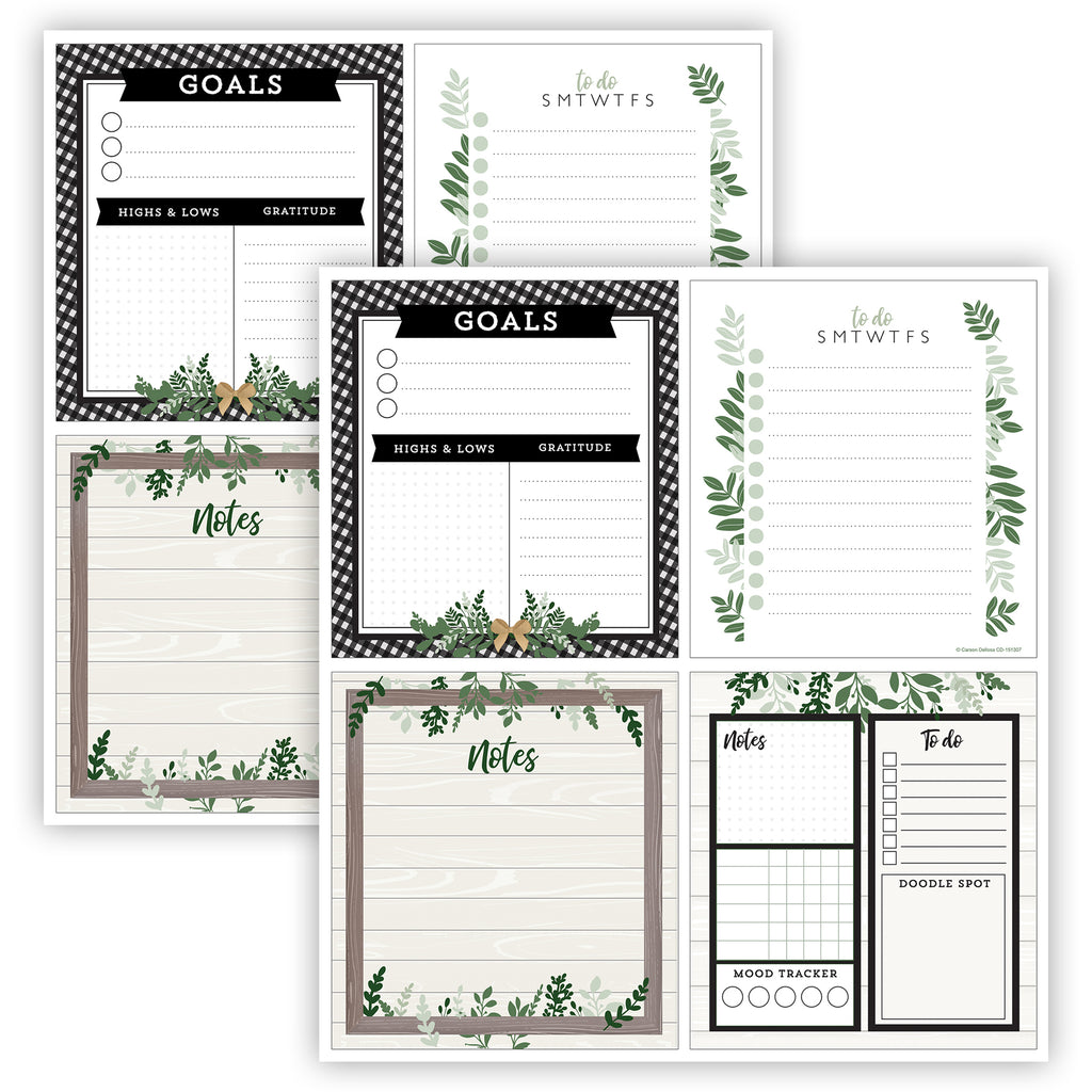 (2 St) Farmhouse Notepad Set