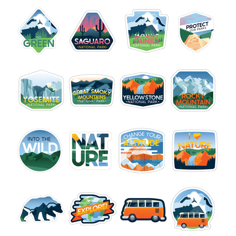 Adventure Vinyl Stickers, 100 Per Pack, 3 Packs