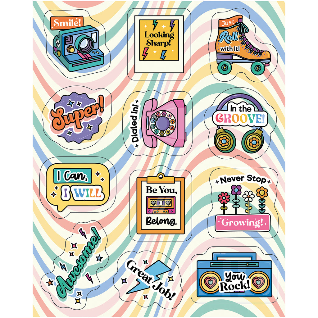 Retro Remix Motivational Stickers Happily Ever Elementary
