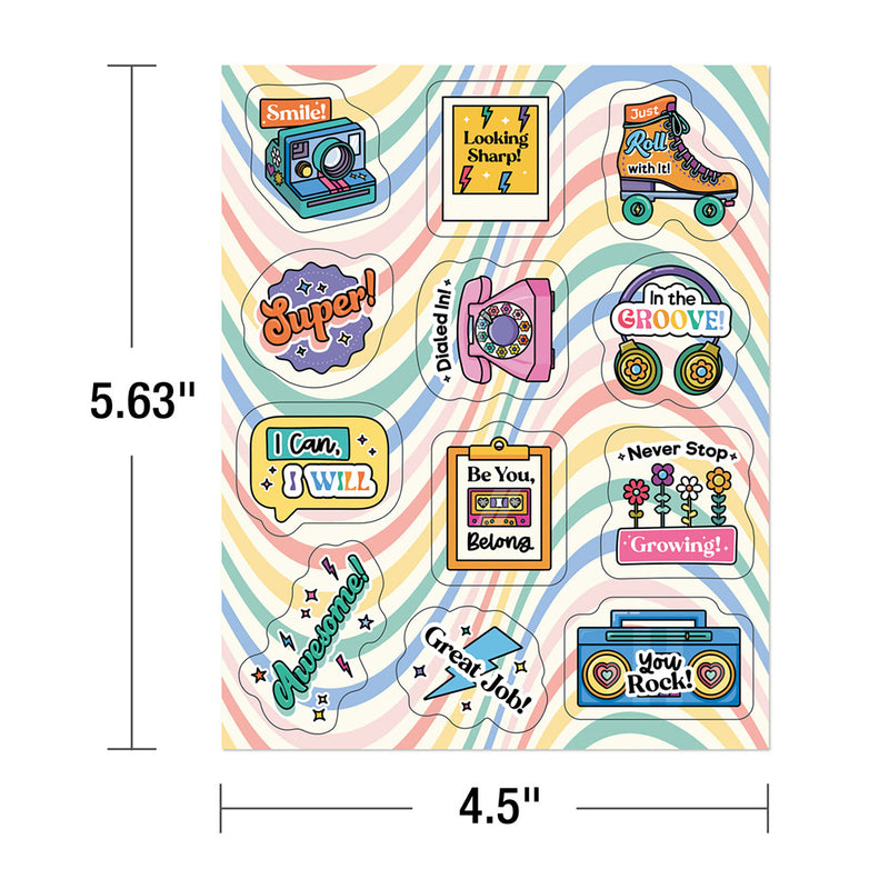 Retro Remix Motivational Stickers Happily Ever Elementary