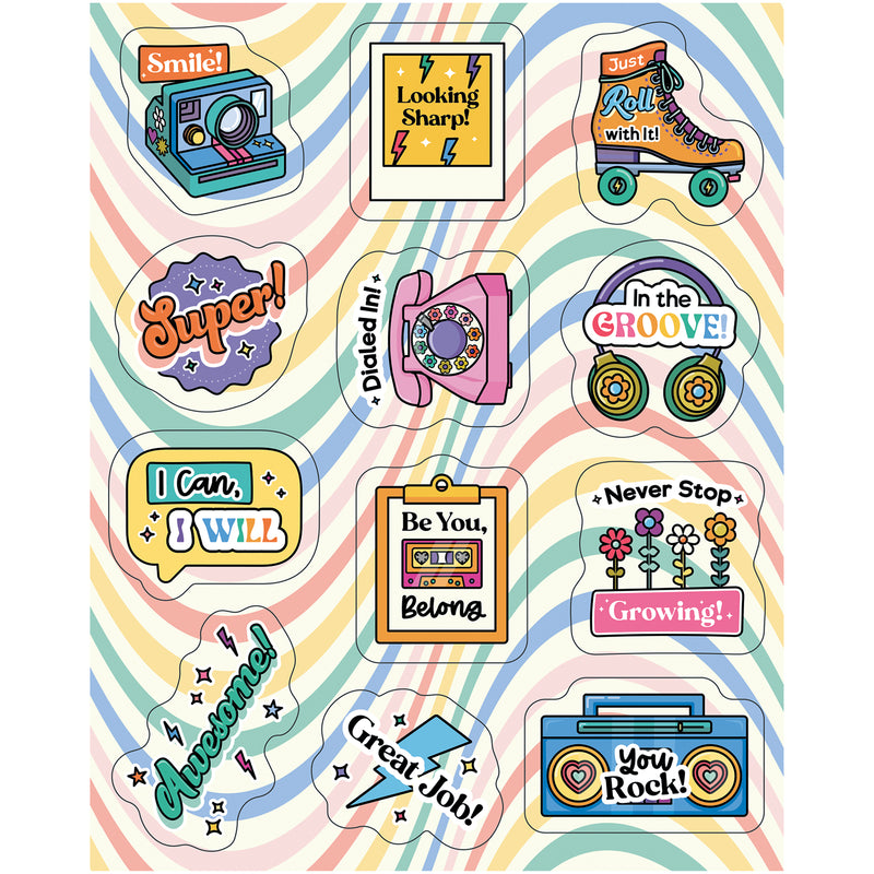 Retro Remix Motivational Stickers Happily Ever Elementary