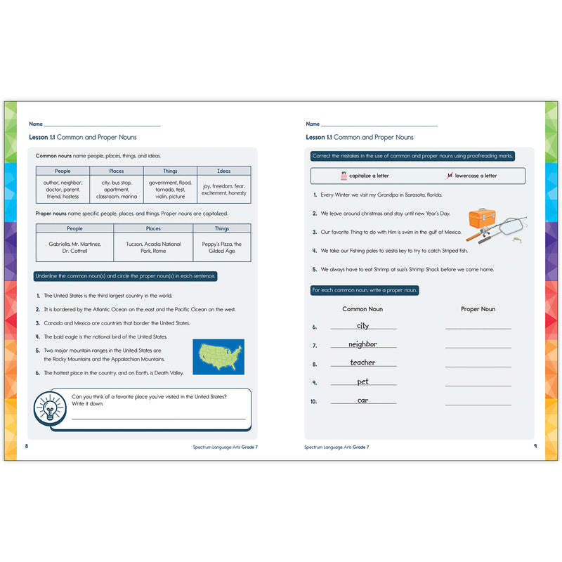 Spectrum Gr7 Language Arts Workbook