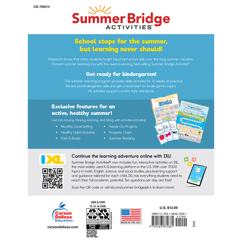 Summer Bridge Activities Gr Pk - K