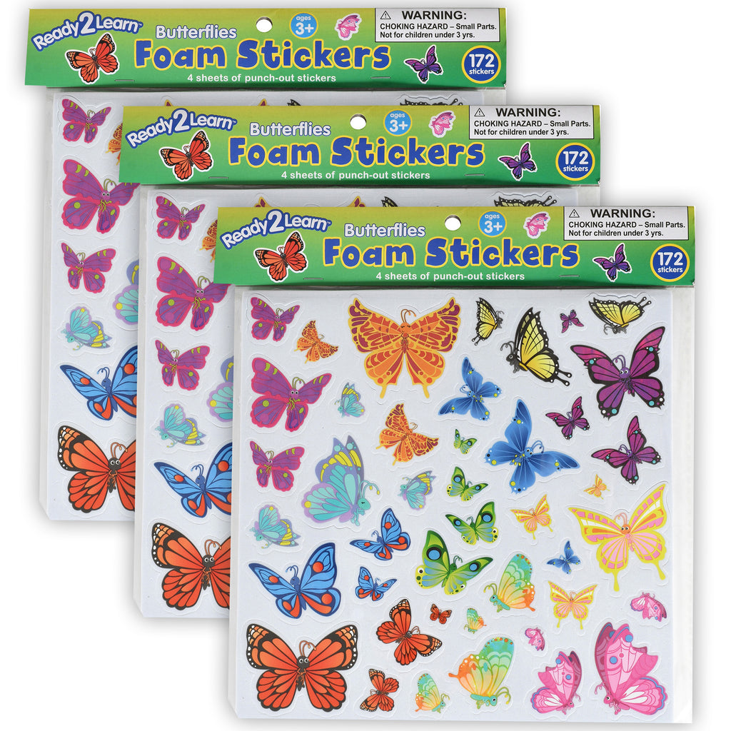 (3 Pk) Foam Stickers Butterflies