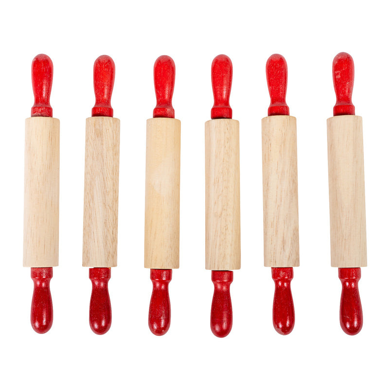 Mini Wooden Rolling Pins 6/st