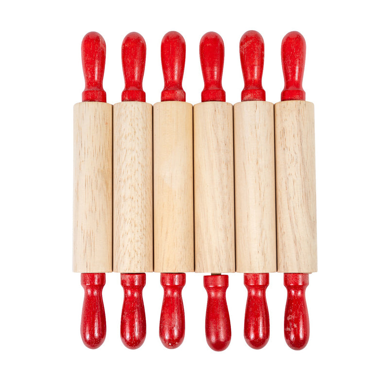 Mini Wooden Rolling Pins 6/st