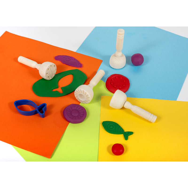 Wooden Dough Stampers Set Of 4