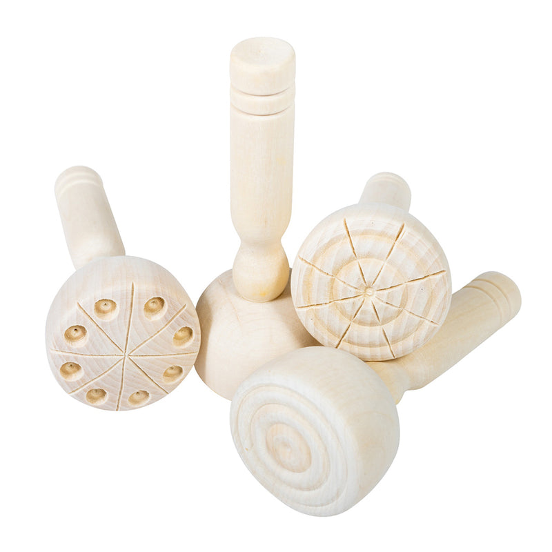 Wooden Dough Stampers Set Of 4