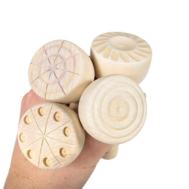 Wooden Dough Stampers Set Of 4