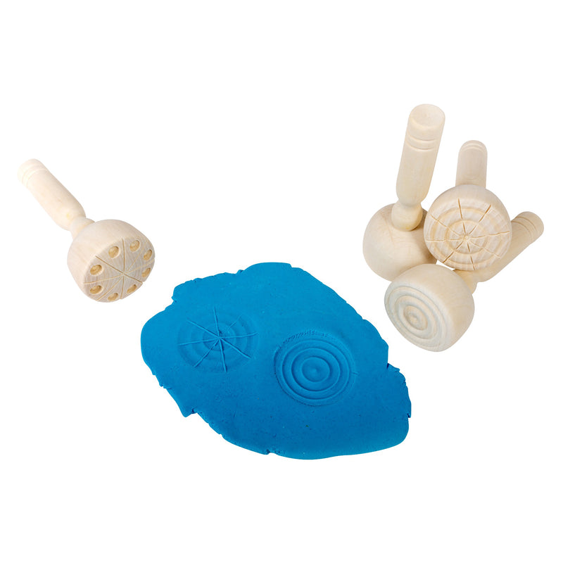 Wooden Dough Stampers Set Of 4