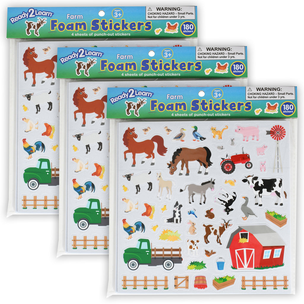 (3 Pk) Foam Stickers Farm