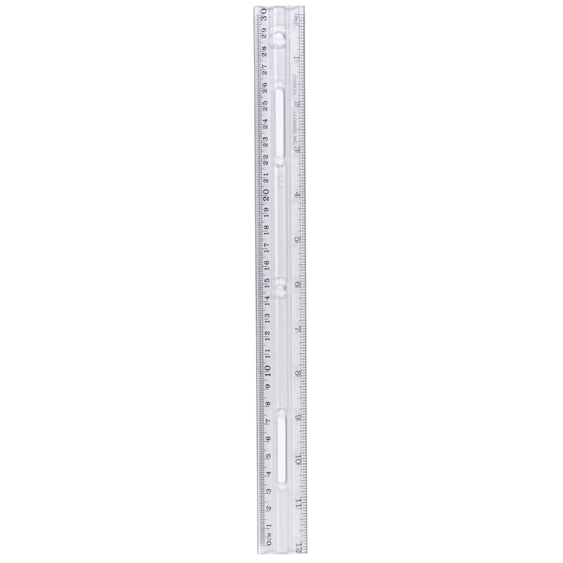 36pk 12in Plastic Ruler Clear