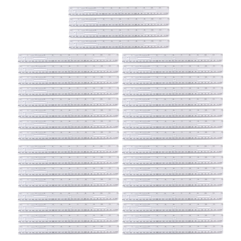36pk 12in Plastic Ruler Clear