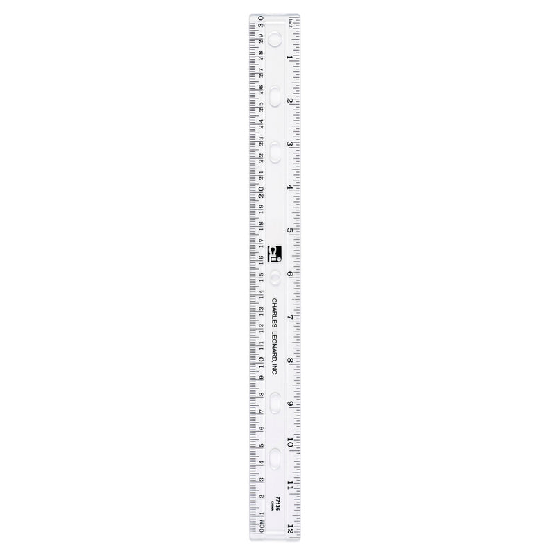 36pk Translucent 12in Plastic Ruler