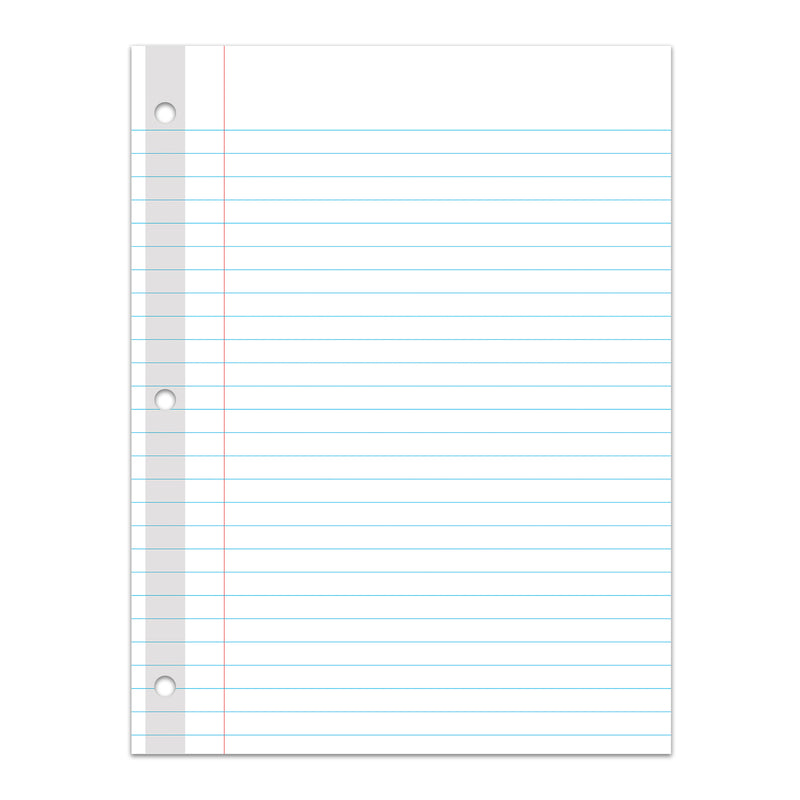 Filler Paper Reinforced 3hole Punch 100ct Wide Ruled