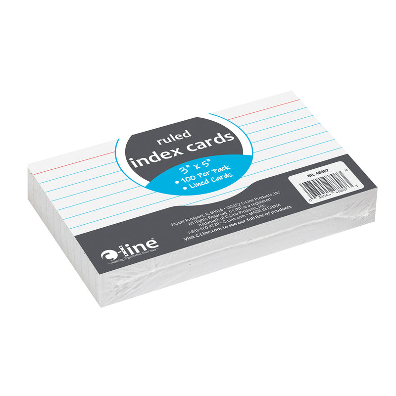 3 X 5 Index Cards White 100ct
