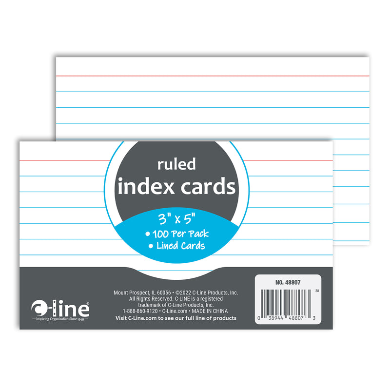 3 X 5 Index Cards White 100ct
