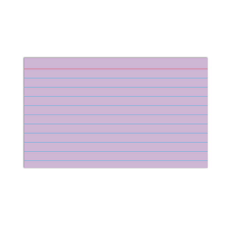 Index Cards, 3" x 5", Assorted Colors, Ruled, 100 Per Pack, 10 Packs