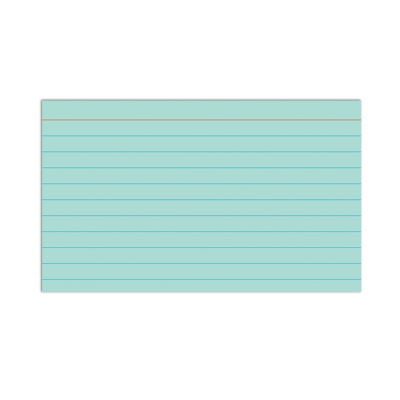 Index Cards, 3" x 5", Assorted Colors, Ruled, 100 Per Pack, 10 Packs