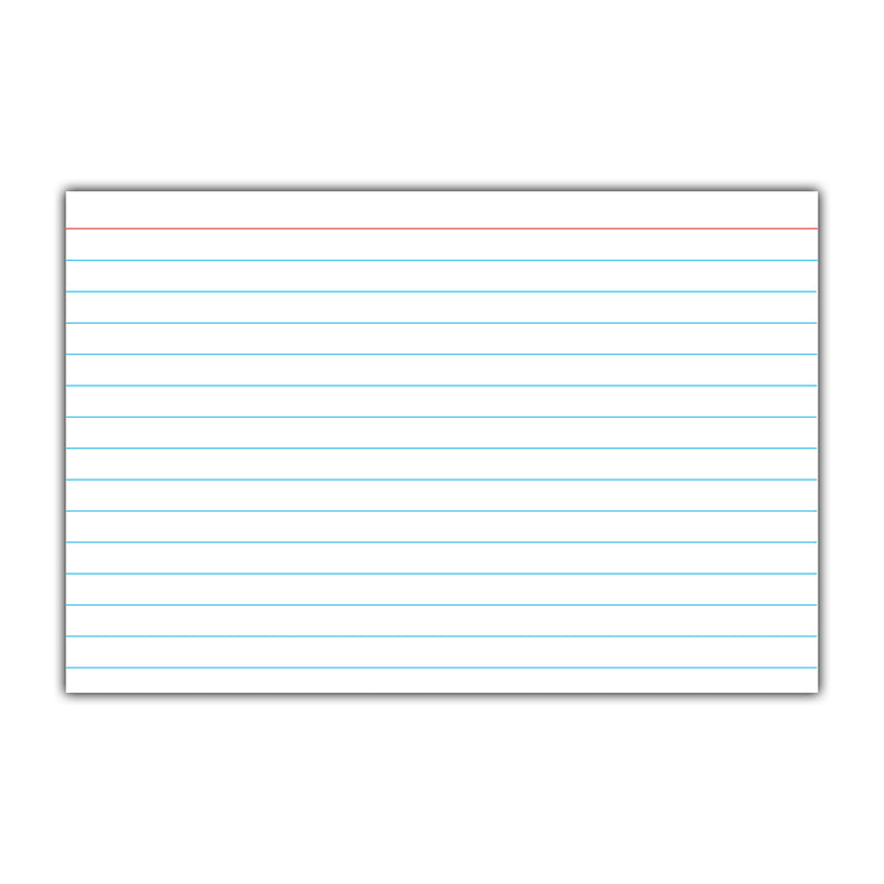 4 X 6 Index Cards White Ruled 50ct