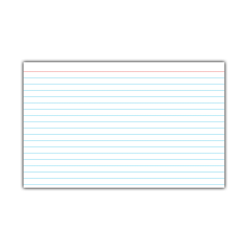 5 X 8 Index Cards White Ruled 25ct