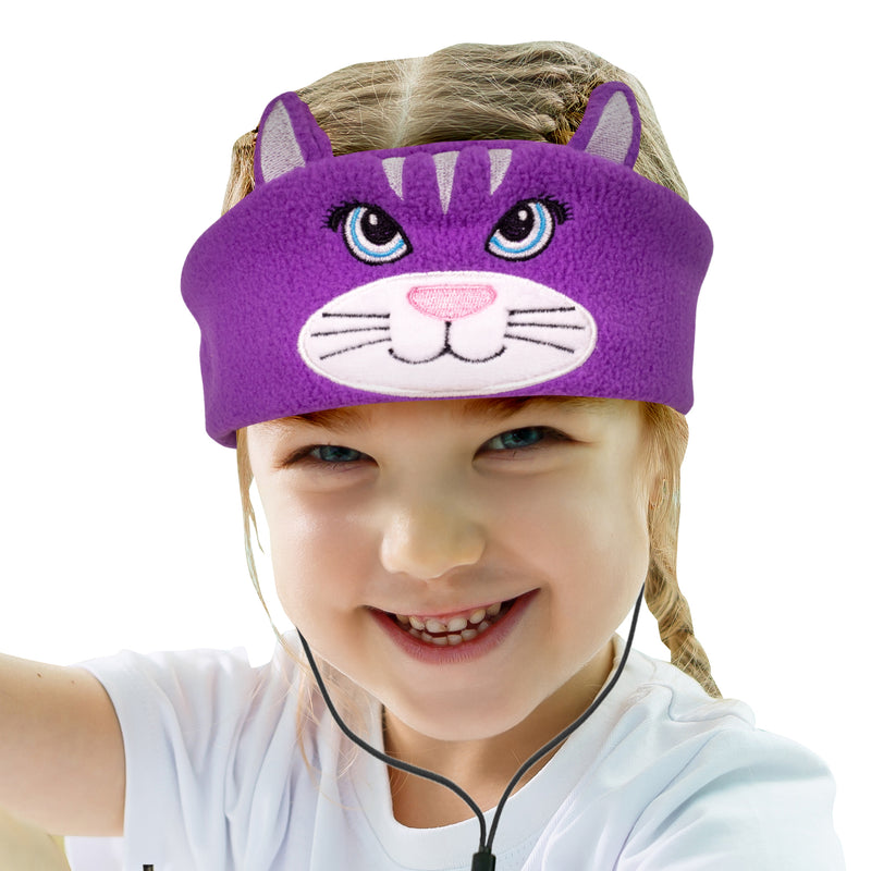 Cat Fleece Headband Headphones