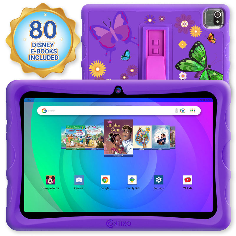 K103-A Purple 10-Inch Kids 64GB HD Tablet