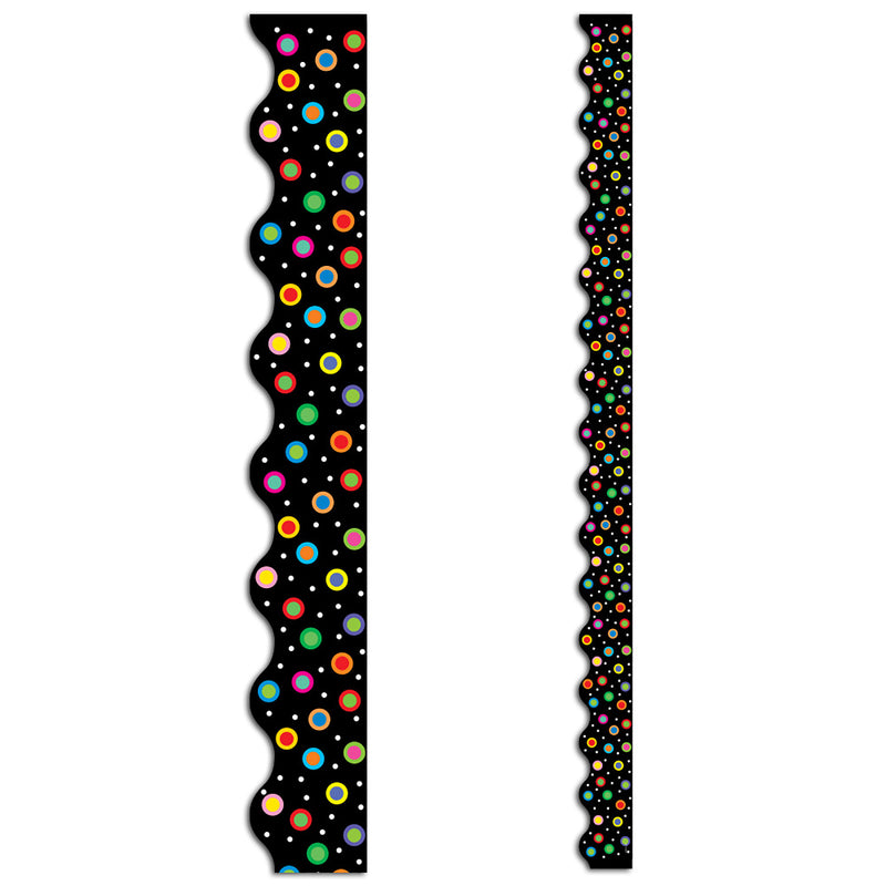 Dots On Black Wavy Ez Border