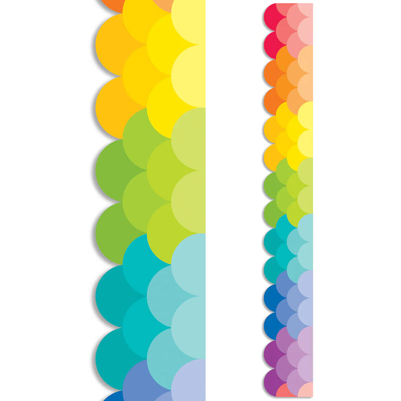 Ombre Rainbow Scallops Ez Border