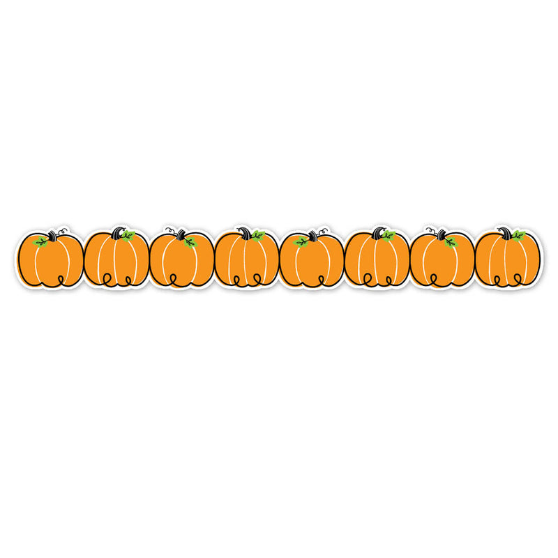 Doodle Pumpkins EZ Border, 48 Feet Per Pack, 3 Packs