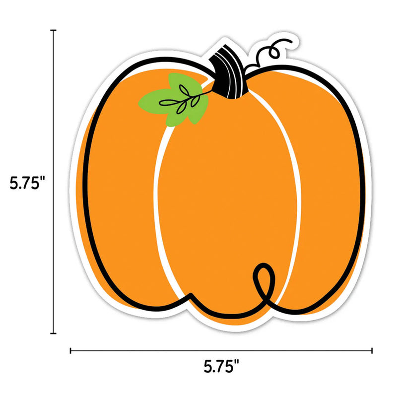 Doodle Pumpkin 6in Cutouts Core Decor