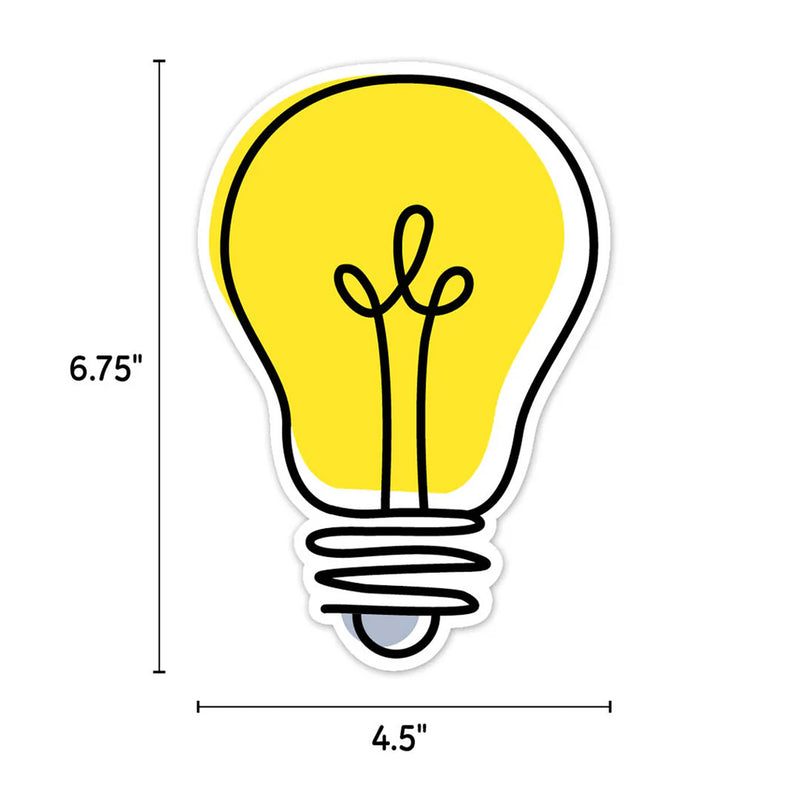 Doodle Lightbulb 6in Cutouts Core Decor