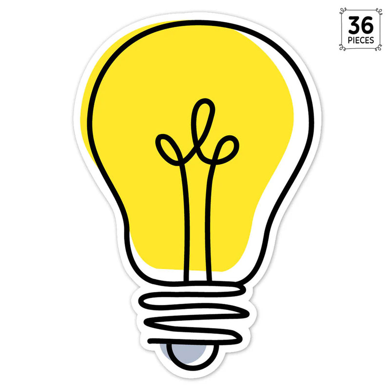 Doodle Lightbulb 6in Cutouts Core Decor