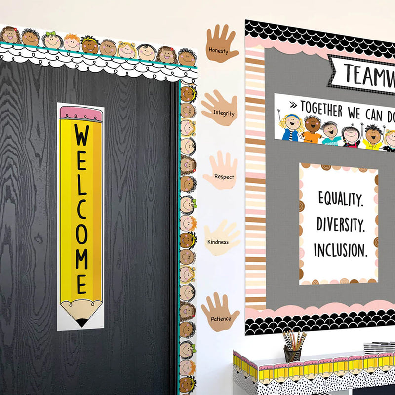 Multicultural Hands 6in Cutouts